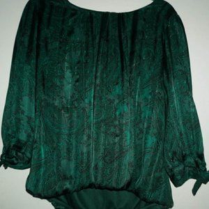 Roz&Ali green dressy blouse